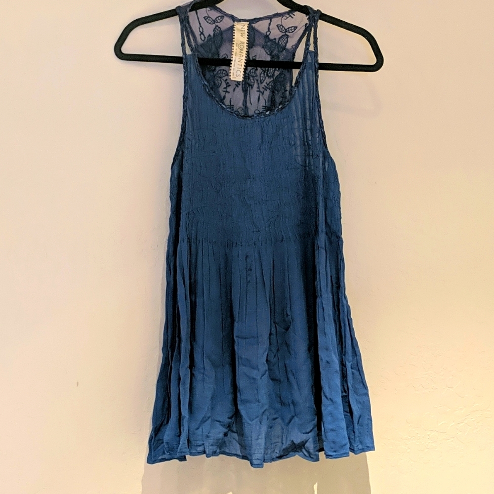 Free people lace trapeze tank top M